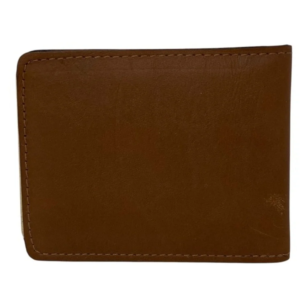 Vintage 1988 Marlboro Man Genuine‎ Leather Bifold Wallet Made in Brazil Brown